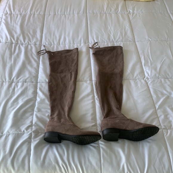 Brand NEW Guess over the knee boots size 5 1/2 light brown - Picture 1 of 4